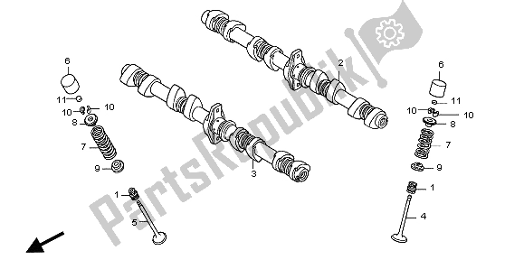 All parts for the Camshaft & Valve of the Honda CB 1300A 2007