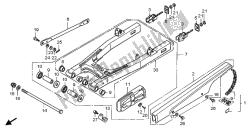 bras oscillant arrière et boîtier de chaîne