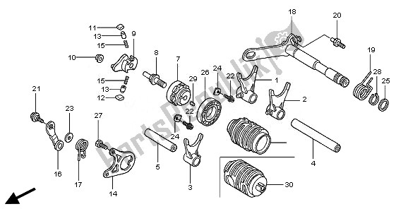 Todas las partes para Tambor De Cambio De Marcha de Honda CRF 450R 2008