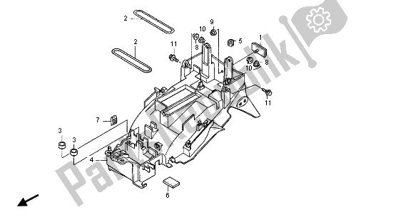 Tutte le parti per il Parafango Posteriore del Honda CBR 1100 XX 2005