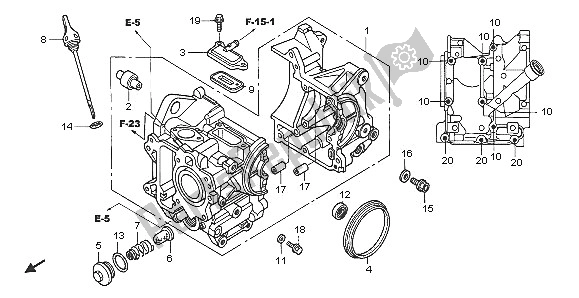All parts for the Crankcase of the Honda NPS 50 2005