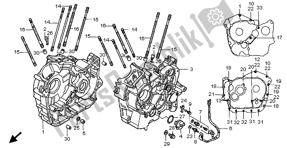 Todas las partes para Caja Del Cigüeñal de Honda VT 1100C3 1998