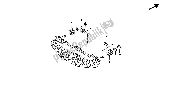 Todas las partes para Luz De La Cola de Honda TRX 450 ER 2008