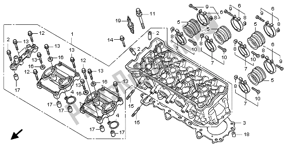 Todas las partes para Cabeza De Cilindro de Honda CBF 1000 2009