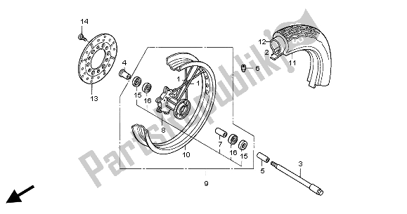 Todas las partes para Rueda Delantera de Honda VT 125C 2004