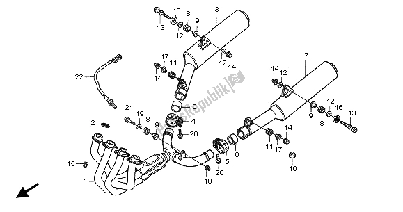 All parts for the Exhaust Muffler of the Honda CBR 1100 XX 2002