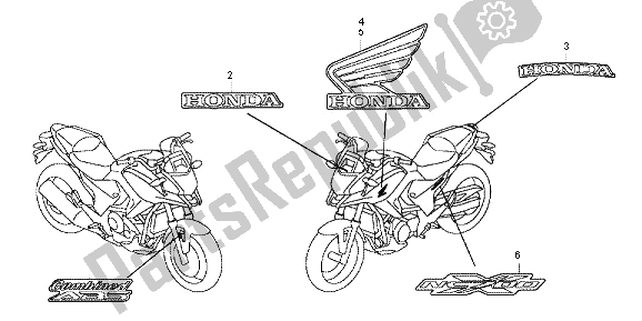 Tutte le parti per il Marchio del Honda NC 700X 2013