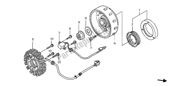 All parts for the Generator of the Honda FES 150A 2009