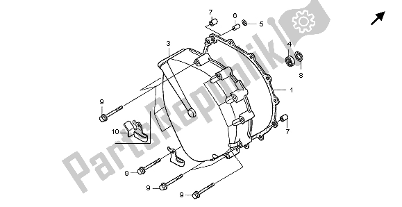 All parts for the Clutch Cover of the Honda GL 1800 Airbag 2007