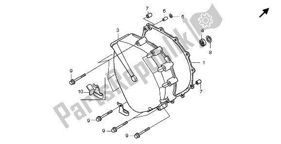 Toutes les pièces pour le Couvercle D'embrayage du Honda GL 1800 Airbag 2007