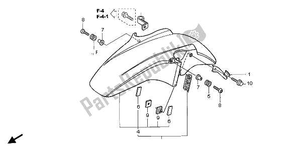 Todas las partes para Guardabarros Delantero de Honda CBF 1000 2006