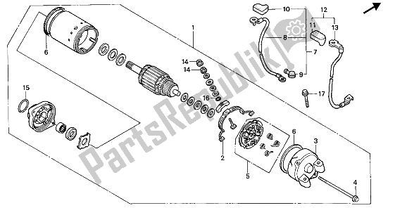 Todas las partes para Motor De Arranque de Honda NTV 650 1990