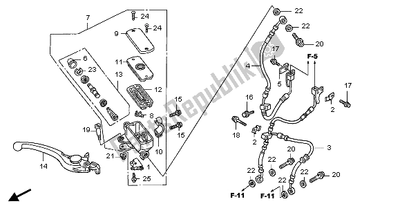 Todas las partes para Fr. Cilindro Maestro Del Freno de Honda CB 1300 SA 2007