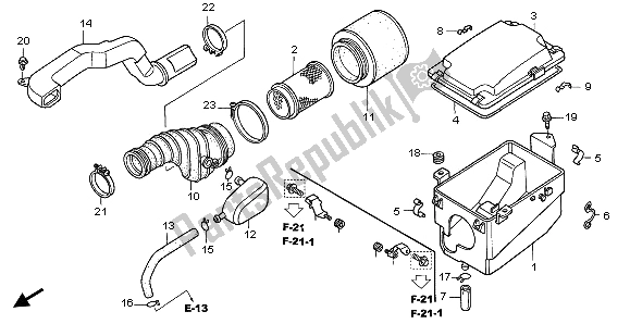 Tutte le parti per il Filtro Dell'aria del Honda TRX 400 EX Sportrax 2002