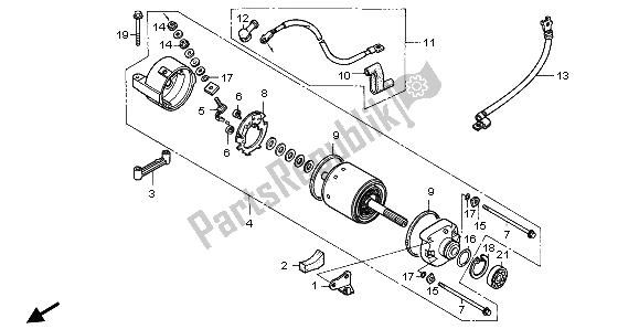 Toutes les pièces pour le Demarreur du Honda NX 650 1998