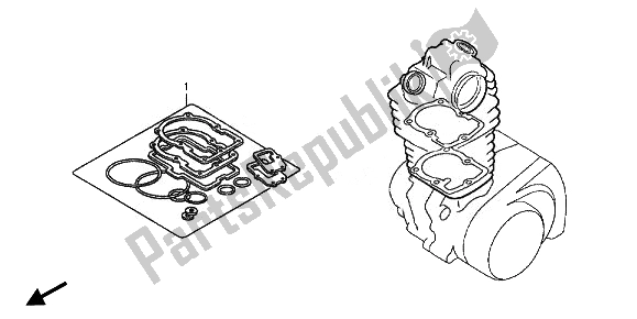 All parts for the Eop-1 Gasket Kit A of the Honda CRF 125 FB LW 2014