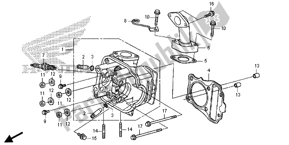 Tutte le parti per il Testata del Honda CRF 110F 2014