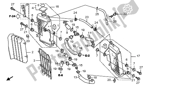 All parts for the Radiator of the Honda CRF 450R 2011