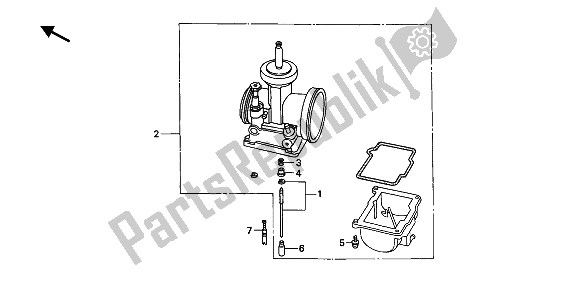 Todas las partes para Kit De Piezas Opcionales Del Carburador de Honda CR 125R 1990
