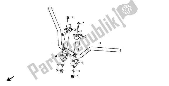 All parts for the Handle Pipe of the Honda TRX 500 FE Foretrax Foreman ES 2011