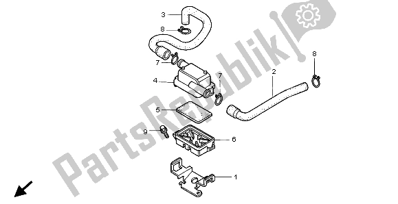 Todas las partes para Filtro De Aire Sub de Honda VT 750C 1999