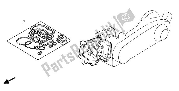 Tutte le parti per il Kit Di Guarnizioni Eop-1 A del Honda PES 125 2007