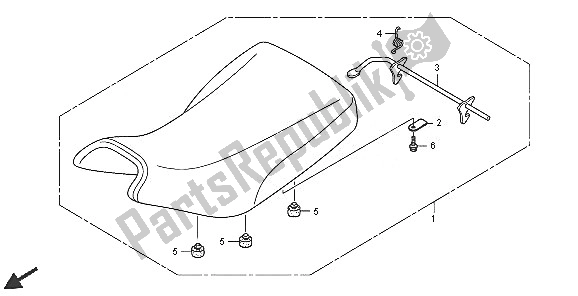 Tutte le parti per il Posto A Sedere del Honda TRX 500 FA Fourtrax Foreman 2005