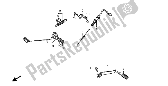 Todas las partes para Pedal de Honda CB 500 1997