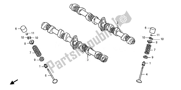 All parts for the Camshaft & Valve of the Honda CB 1300 SA 2010