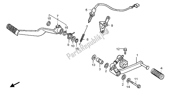 All parts for the Brake Pedal & Change Pedal of the Honda CBR 1000F 1995