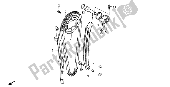 Toutes les pièces pour le Chaîne Et Tendeur De Came du Honda FMX 650 2007