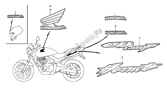 All parts for the Mark of the Honda CB 600F Hornet 2003
