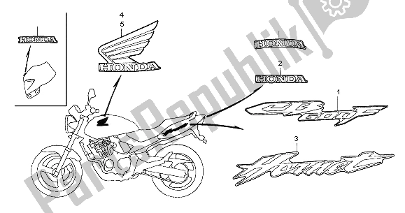 Tutte le parti per il Marchio del Honda CB 600F Hornet 2003
