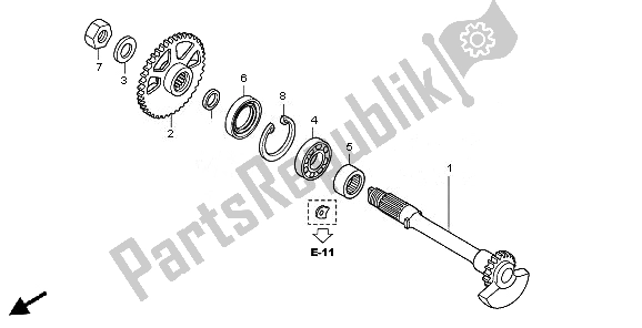 Tutte le parti per il Equilibratore del Honda CRF 450R 2010