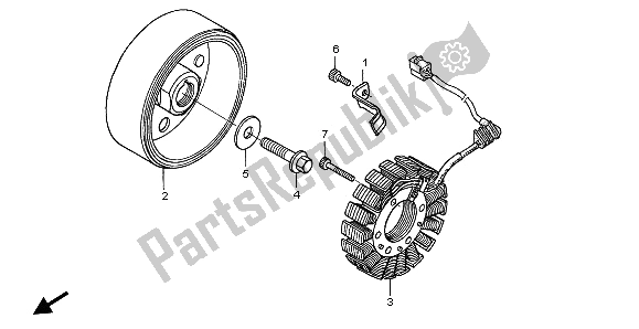 Alle onderdelen voor de Generator van de Honda CBF 600 SA 2006