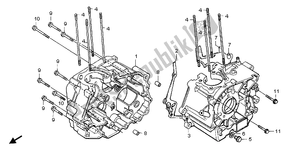 Todas as partes de Bloco Do Motor do Honda CB 250 1996