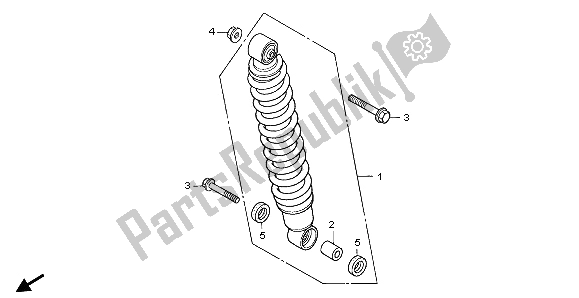 Todas las partes para Cojín Trasero de Honda TRX 350 FE Fourtrax Rancher 4X4 ES 2002