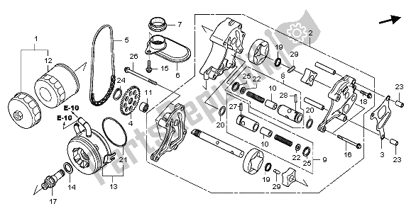 Tutte le parti per il Filtro Dell'olio E Pompa Dell'olio del Honda NSA 700A 2009