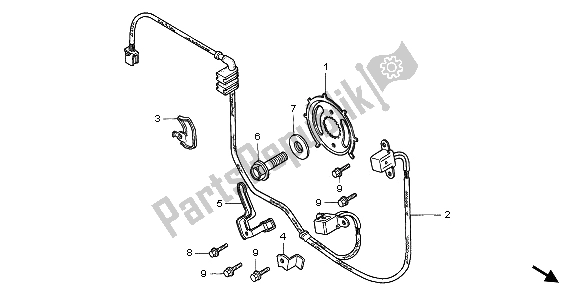 All parts for the Pulse Generator of the Honda VT 1100C 1995
