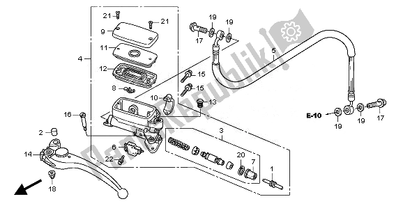 All parts for the Clutch Master Cylinder of the Honda CBF 1000 FSA 2010