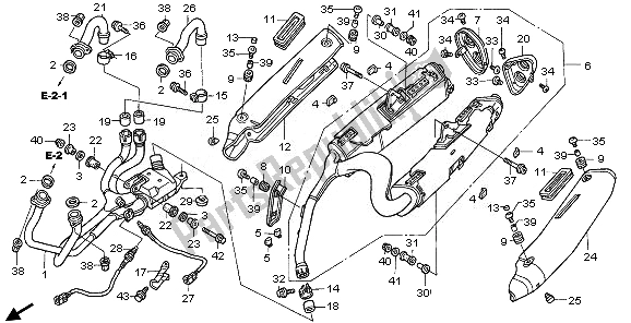 Alle onderdelen voor de Uitlaatdemper van de Honda VFR 800A 2008