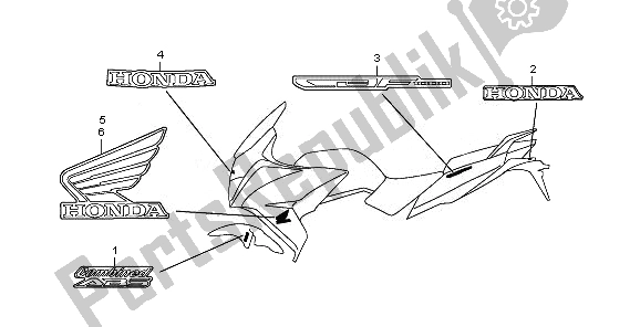 Wszystkie części do Znak Honda CBF 1000 FSA 2010