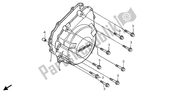 All parts for the Generator Cover of the Honda CB 900F Hornet 2003