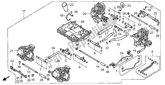 Tutte le parti per il Carburatore (assy.) del Honda VF 750C 1995