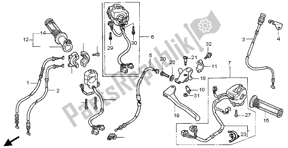 Tutte le parti per il Cavo E Interruttore del Honda CBR 900 RR 1997