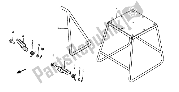 Todas las partes para Soporte Y Paso de Honda CR 250R 1987