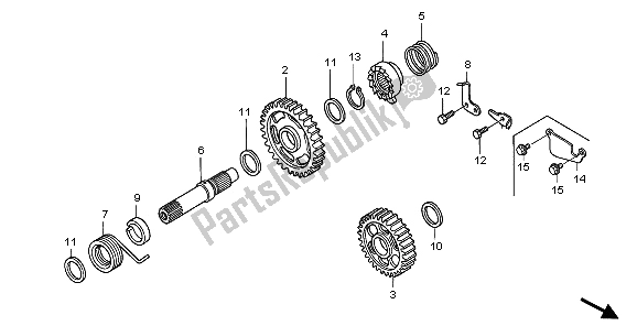 Todas las partes para Husillo De Arranque de Honda CRF 250R 2006