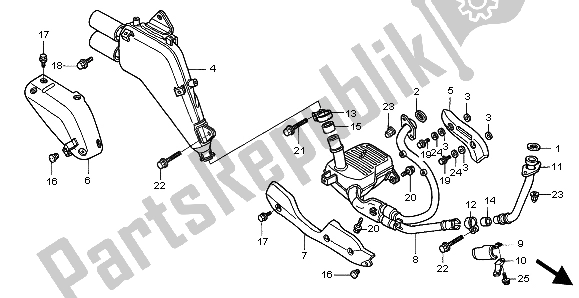 Todas las partes para Silenciador De Escape de Honda XL 650V Transalp 2004