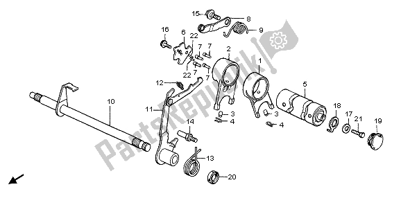 All parts for the Gearshift Drum of the Honda XR 70R 1998