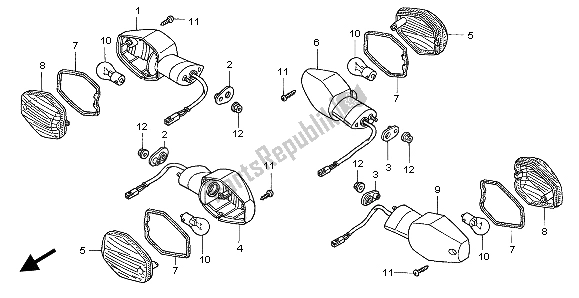 Tutte le parti per il Winker del Honda CBR 600F 2007